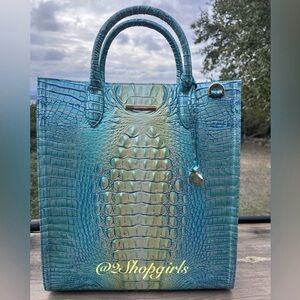 NWT Brahmin Monique Seafoam Ombre Melbourne Tote
